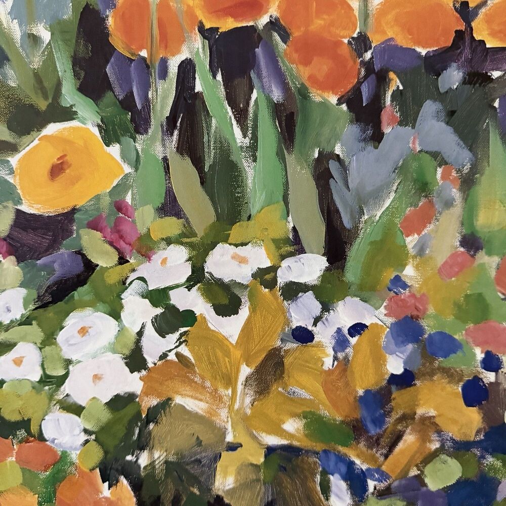 Anne Marrec Le Jardinet Art Poster Print Offset Lithograph Canada Floral 25x17.5 - Picture 8 of 9